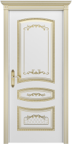 Двери-А СОНАТА<br/>Эмаль белая золотая патина 