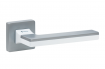 SYSTEM Ручка дверная SYSTEM  LARISSA SQ CBMX/AL7/CBMX брашированный матовый хром/белый глянцевый